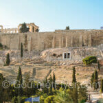 View of the Acropolis from the museum side