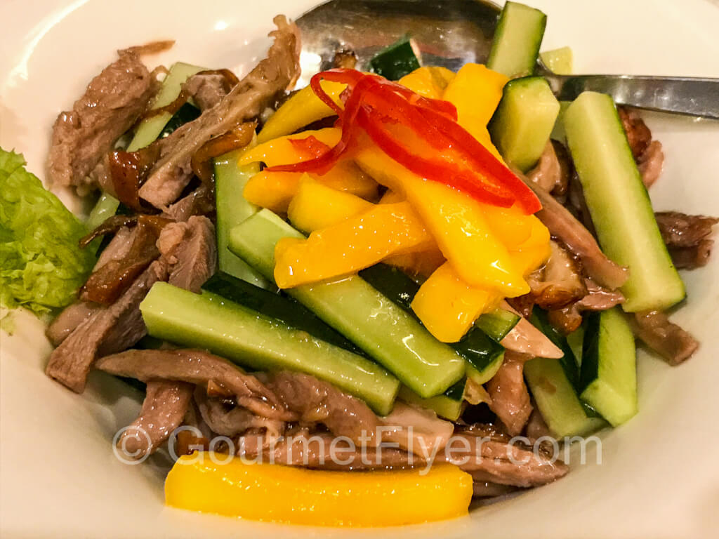 Mango and Roast Duck Salad from Jumbo Seafood in Singapore