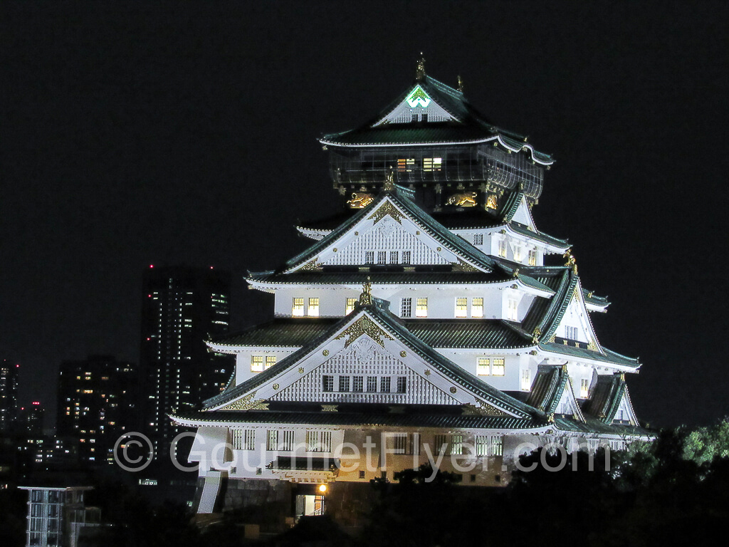 Night view of Osaka Castle