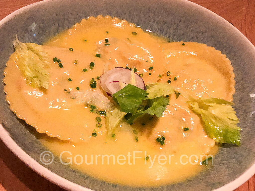 Crab ravioli