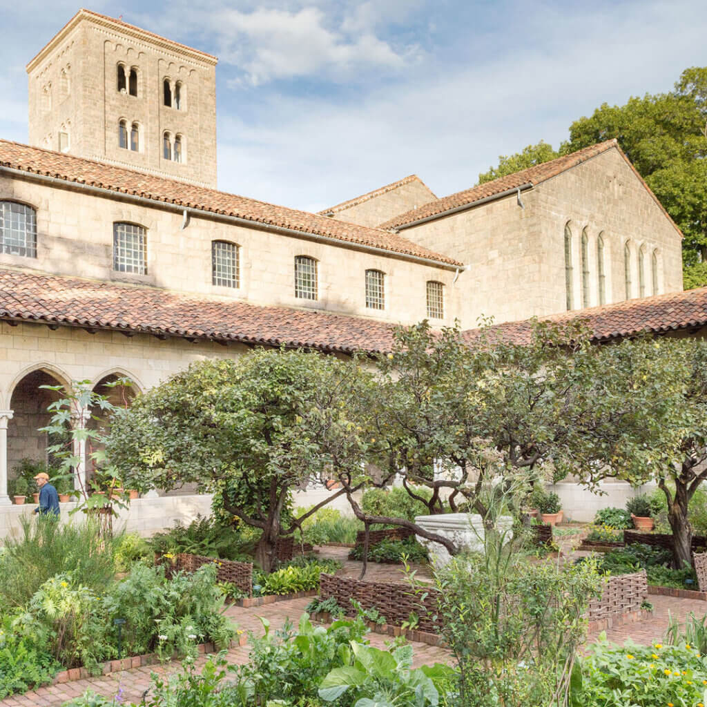 Courtyard view of the MET Cloister