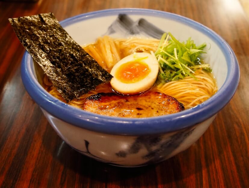 A bowl of Yuzu Shoyu Ramen.