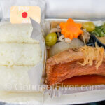 Review of ANA Economy meal service paid exclusive dining simmered alfonsino with soy sauce.
