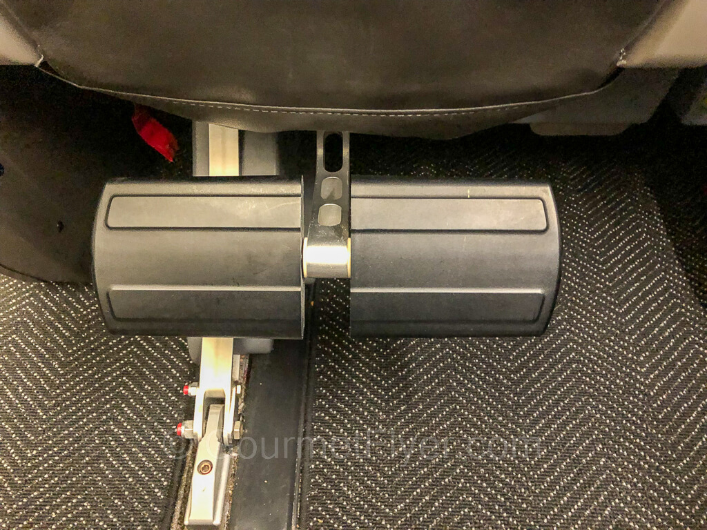 Footrests in the form of two pedals.